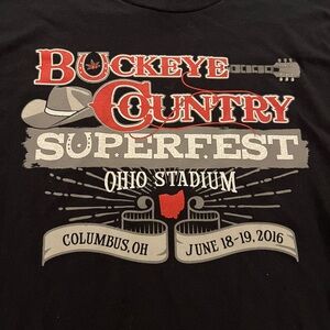 Buckeye Country Superfest 2016 Band Shirt - Dual Sided - Size Medium